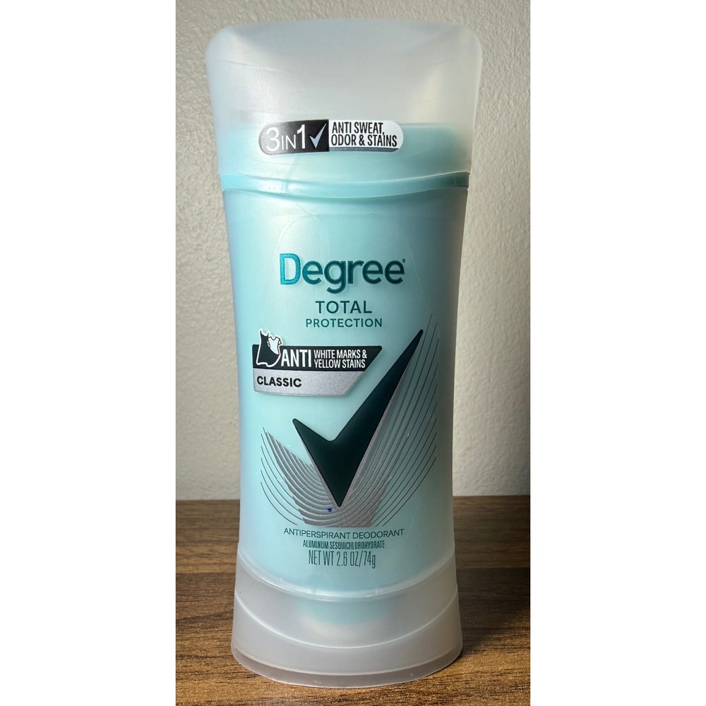 Degree Antiperspirant Deodorant 2.6oz Blue Total Protection Classic 3-in-1 NEW